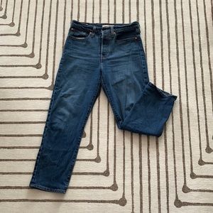 Levi high rise straight wedgie jeans